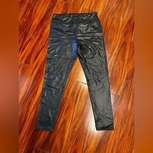 7 For All Mankind Black Leather Pants